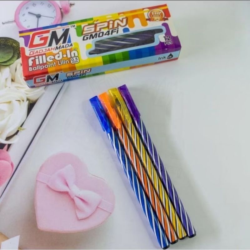 

Pulpen Lilin Ulir GM Spin 1 pak isi 12 pcs