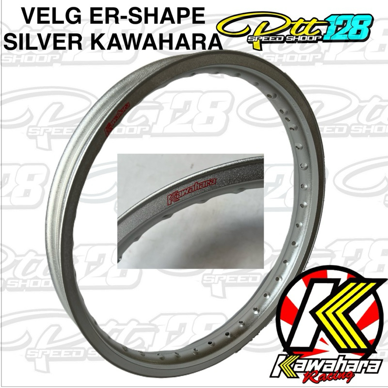 VELG ALLOY ER SHAPE KAWAHARA SILVER DOFF PELEK ALUMUNIUM PELEG KULIT JERUK RING 16,17,19 120/140/160