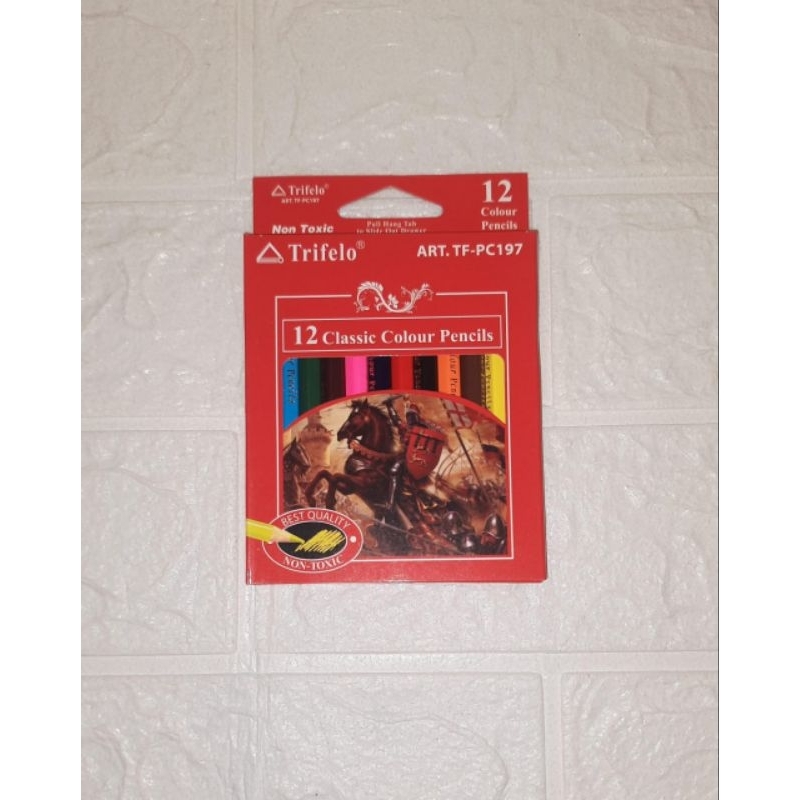 

pensil warna pendek merk trifelo isi 12