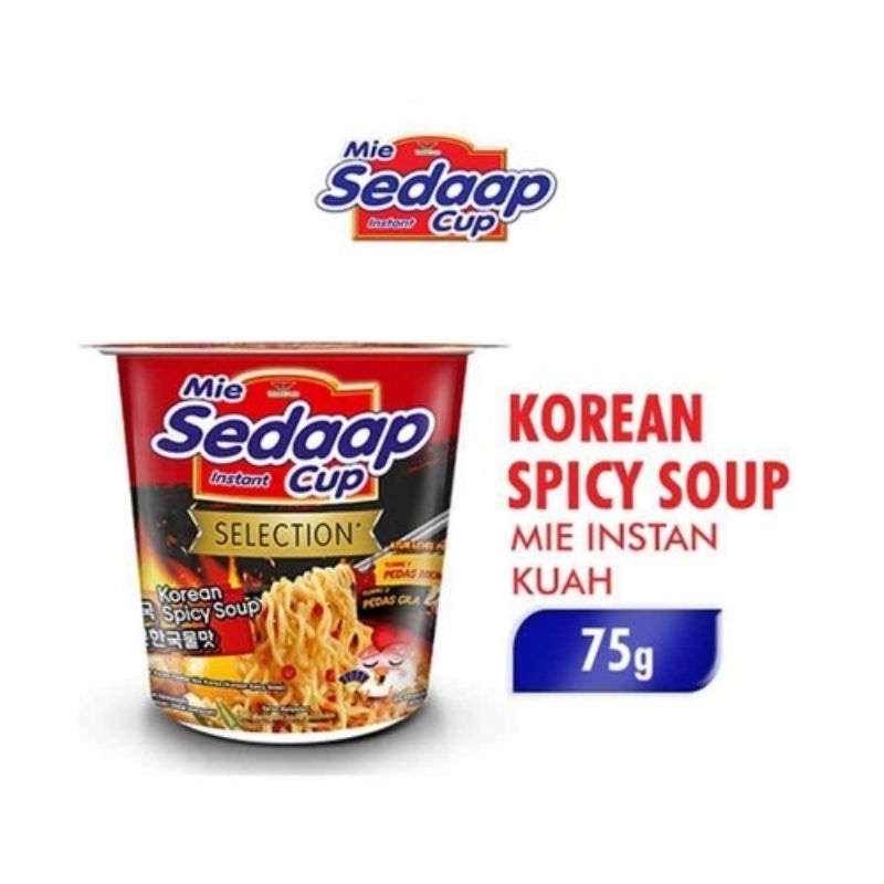 

MIE SEDAAP CUP KOREAN SPICY SOUP/MIE KOREA KUAH/MIE SEDAAP KUAH/ MIE INSTAN/MIE SEDAAP