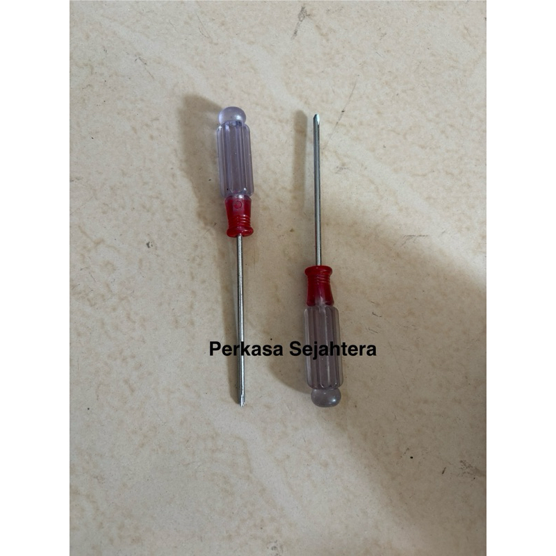 Obeng RADIO Plus + / Obeng TV / Obeng Panjang Lurus Kecil 5” Inch