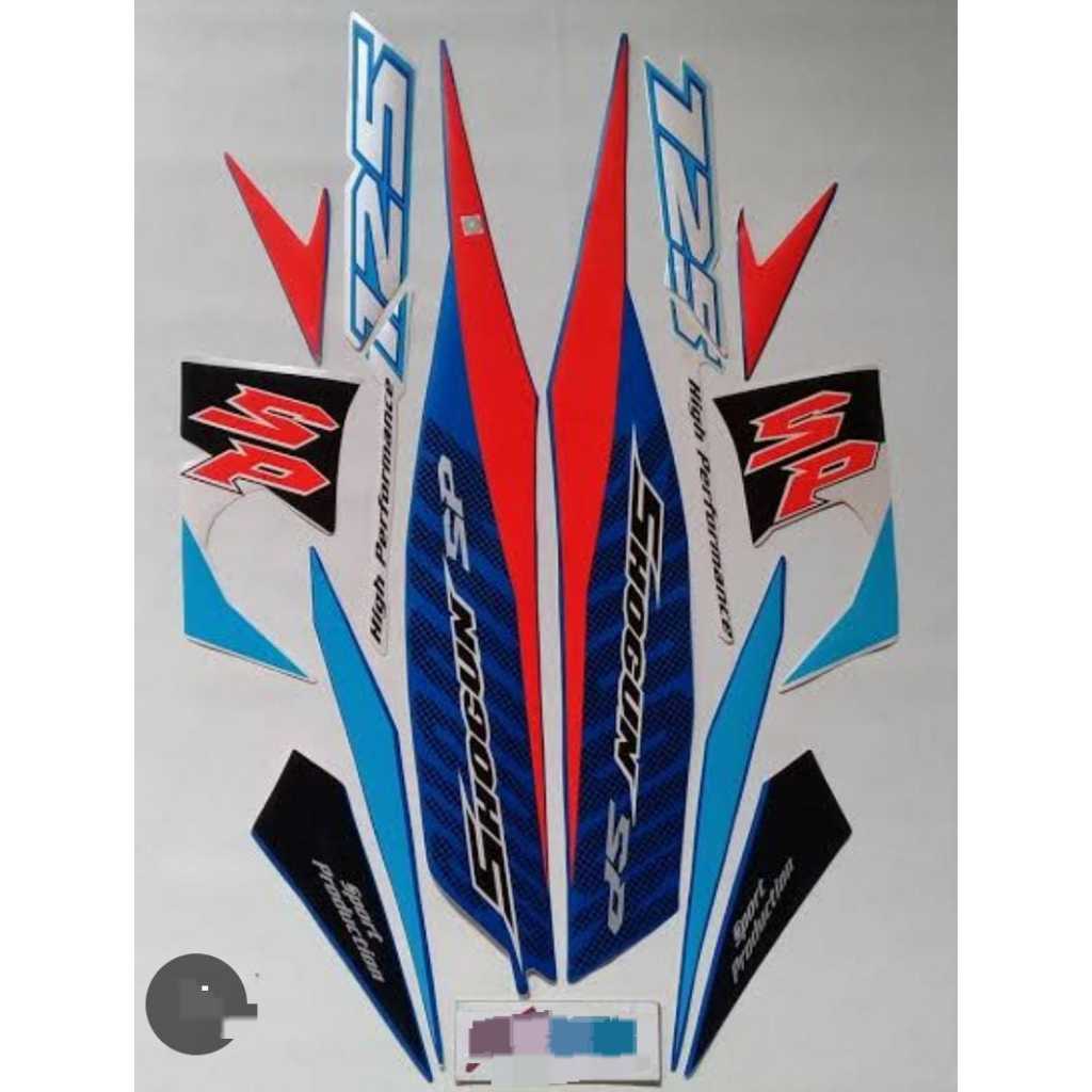 STIKER STRIPING SHOGUN 125 SP 2008 ORANGE LIS BODY MOTOR SHOGUN 125 SP 2008 BERKUALITAS TERBAIK