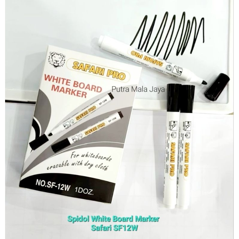 

SPIDOL WHITE BOARD MARKER SAFARI SF12W / 1PACK 12 PCS