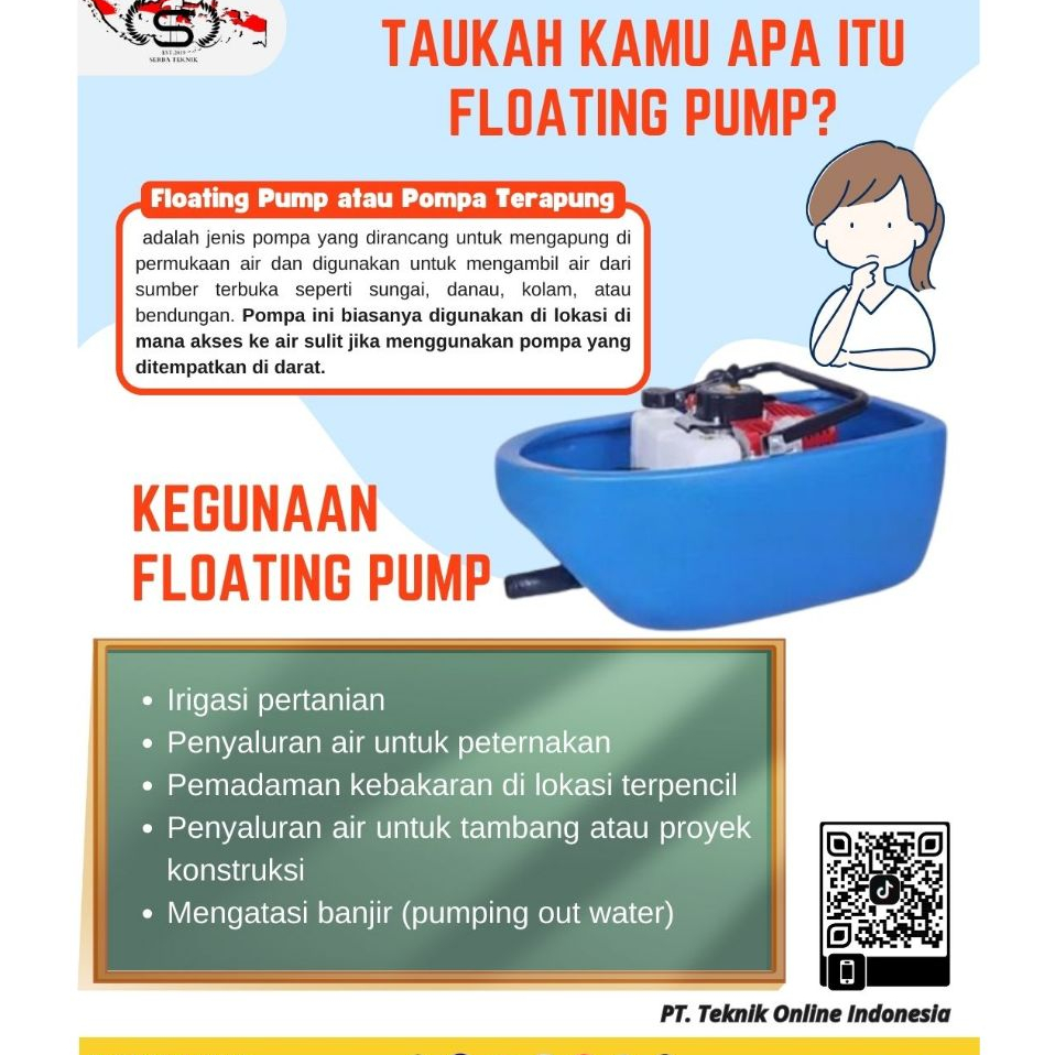 Pompa Air Apung Irigasi FIRMAN FFP15 Floating Pump FFP 15 Y