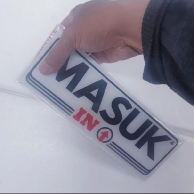 

Label Tulisan/Papan Arklilik Tulisan Masuk / Keluar/ in/ out