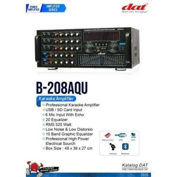 PROFESSIONAL POWER AMPLIFIER DAT B-208AQU