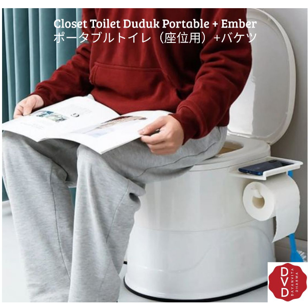 Closet Toilet Duduk Portable + Ember Untuk Lansia & Ibu Hamil - Toilet Duduk Portable Serbaguna
