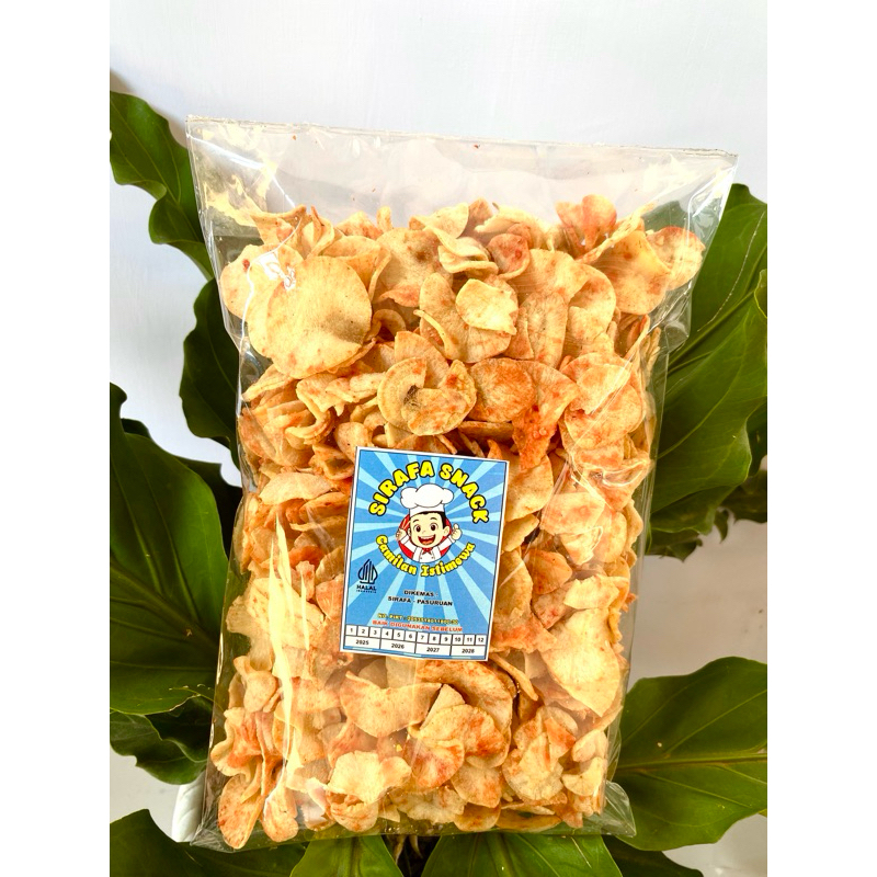 

KERIPIK SINGKONG PEDAS 500gr - Camilan Istimewa Snack Pedas gurih renyah (SIRAFA SNACK)