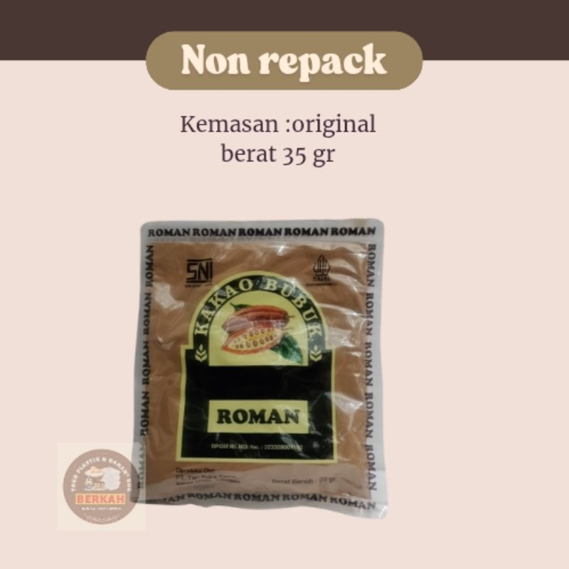

Coklat bubuk Roman Cocoa Powder 35 gr/sachet