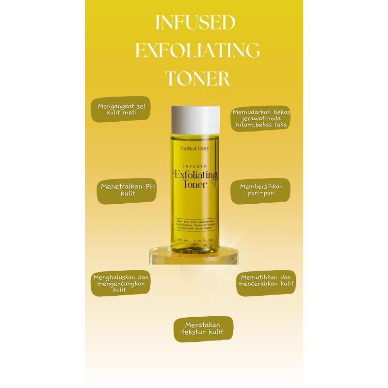 infused exfoliating  toner by mythical glory