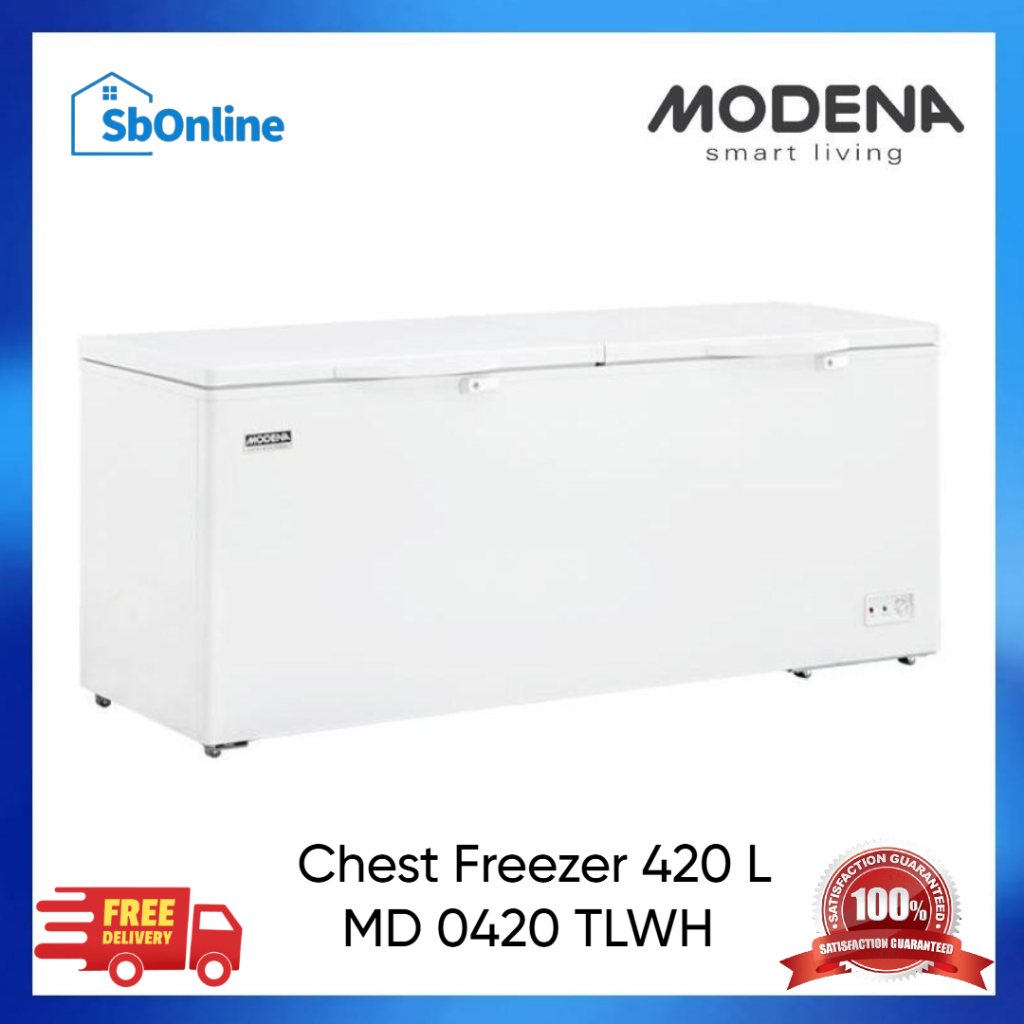Modena MD 0420 TLWH Chest Freezer 420 L - Peti Pembeku Lemari Pendingin - Freezer Box Frozen Food, D