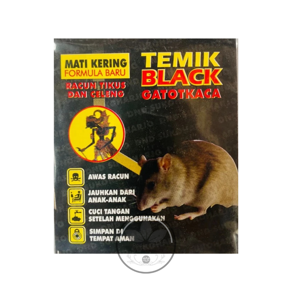 Temik - TEMIK BLACK GATOTKACA15G COBRA Racun Tikus dan Celeng mati kering