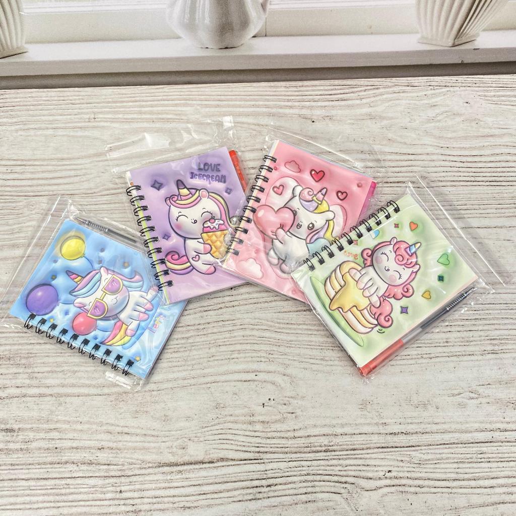 

Buku Binder Gambar Unicorn Free Pen Lucu Notebook Mini A7 Kuda Poni Bisa COD