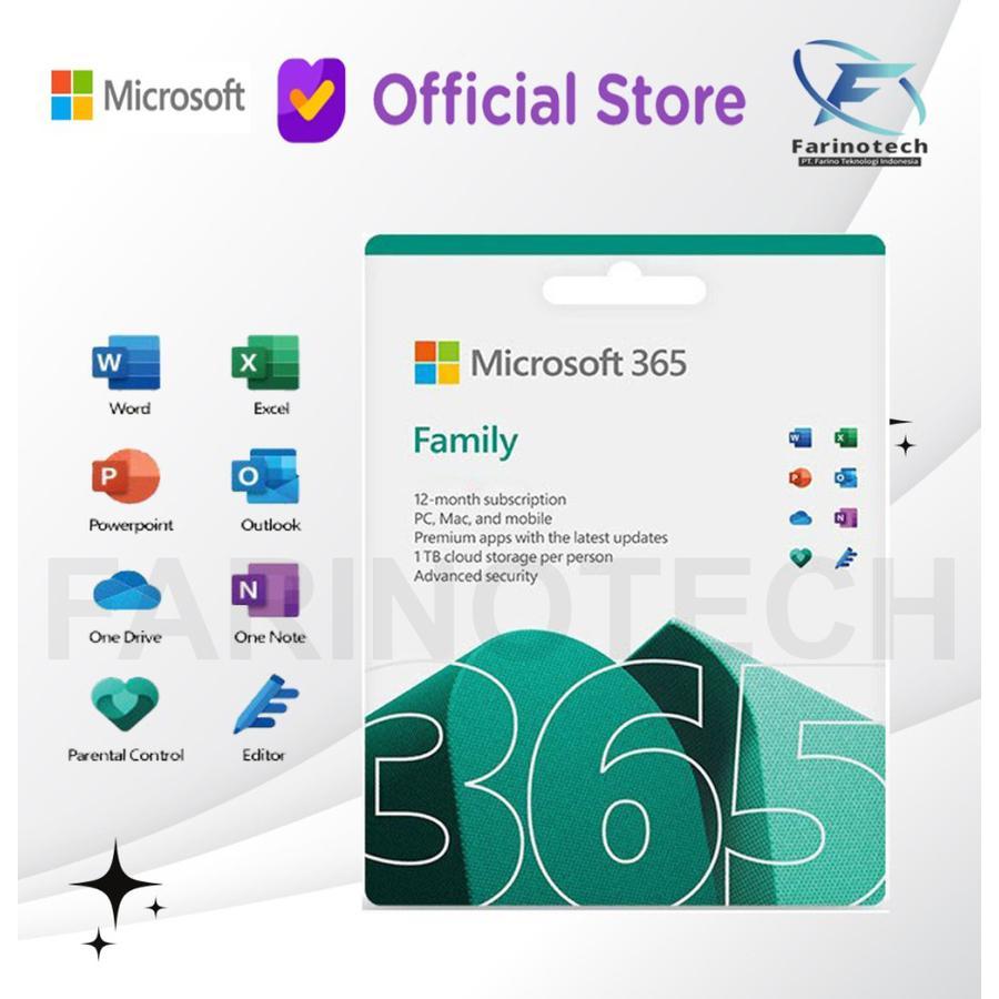 Microsoft Office 365 Family Original 5 Device 1 User 1 TB 1 Tahun