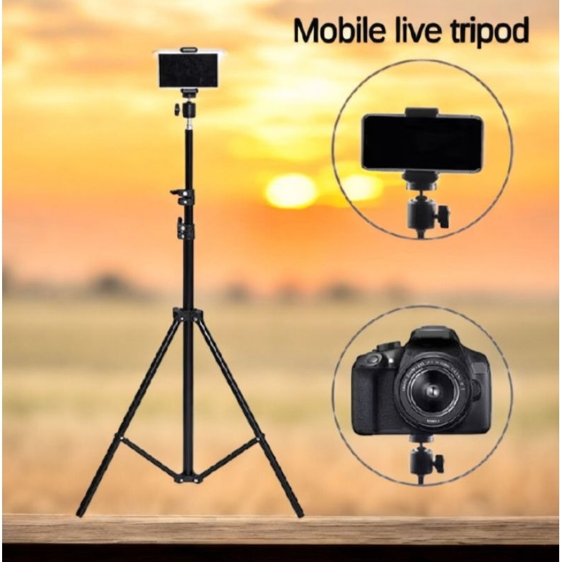 TRIPOD STAND 2 METER TRIPOD HANPHONE/CAMERA FREE HOLDER