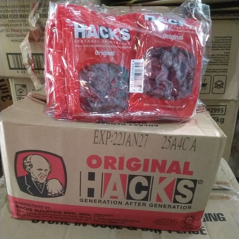 

HACKS ORIGINAL Malaysia 50 x 100grm bag. / dus