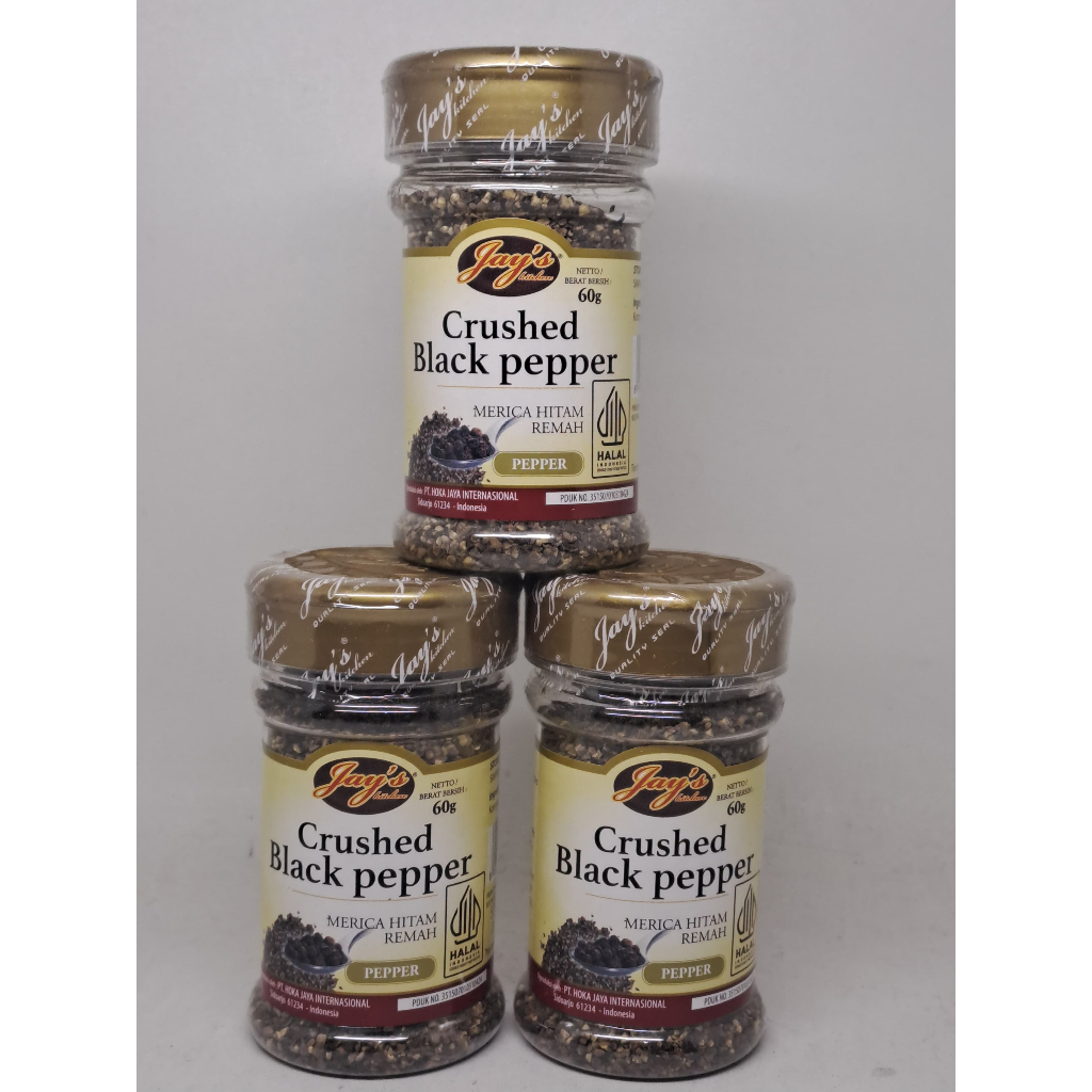 

Jay's Black Pepper Crushed 60Gr - Merica Hitam Remah