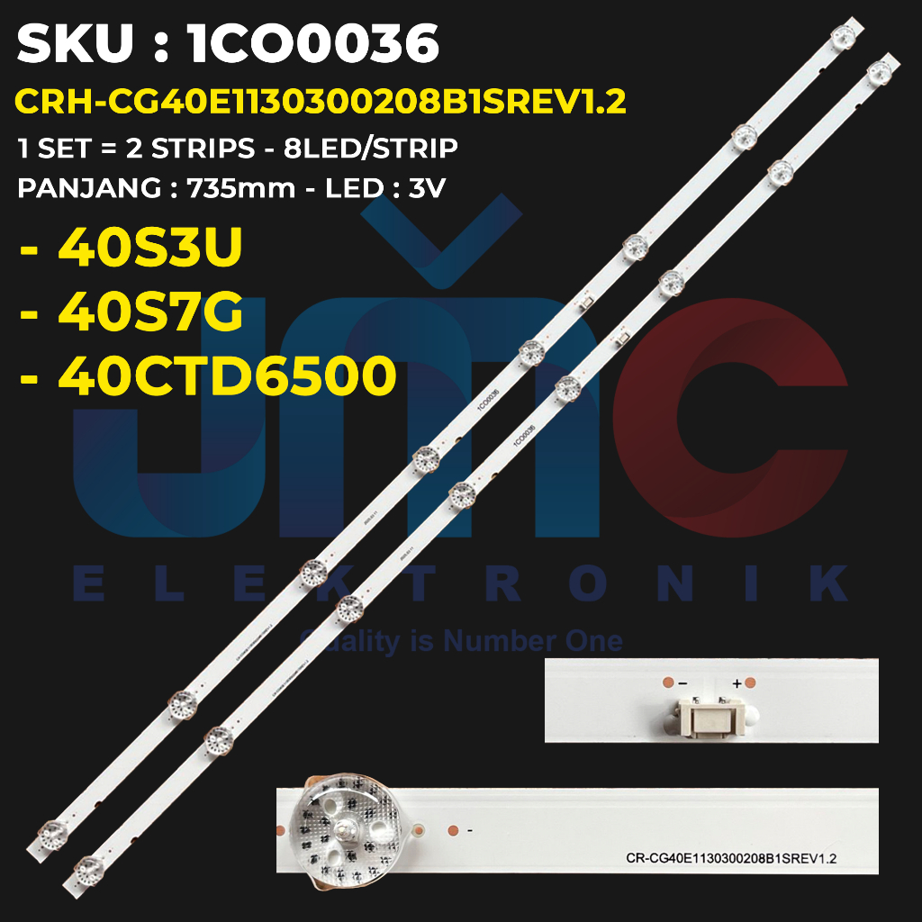 Backlight TV COOCAA 40 Inch 40S3U 40S7G 40CTD6500 CRH-CG40E1130300208B1SREV1.2