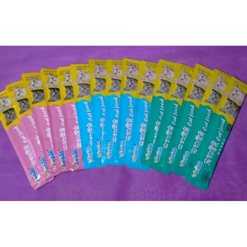 Liebao Snack Kucing Creamy Treats Dengan Taurine