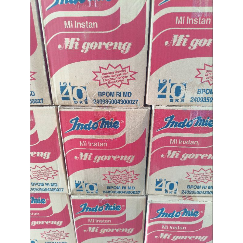 

Indomie goreng 1 dus isi 40