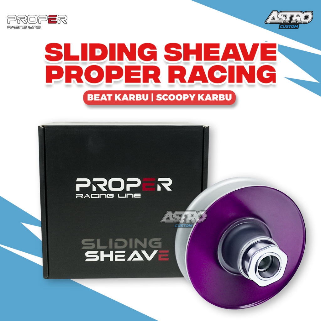 Pulley Belakang Proper Beat Scoopy Spacy Karbu KVY Sliding Sheave Original CVT Racing