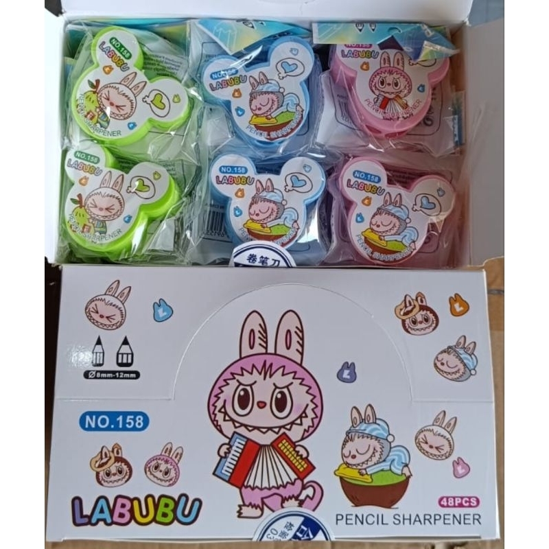 

Rautan Labubu 1Box || Serutan 2 Lubang || Serutan Labubu || Pencil Sharpener