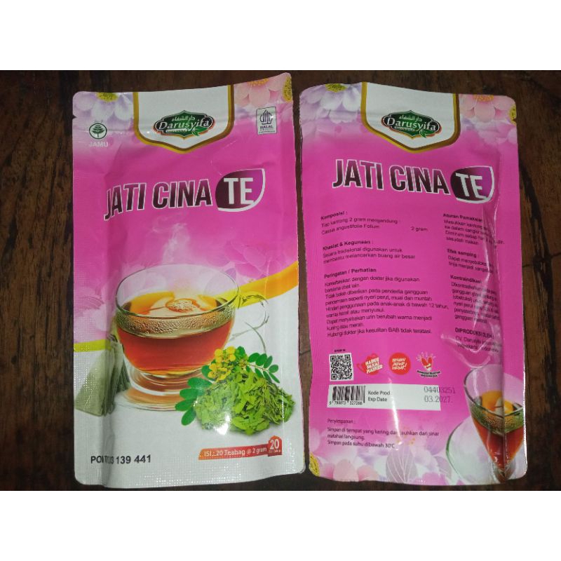 

Teh jati cina TE Darusyifa isi 20 teh celup teh pelangsing