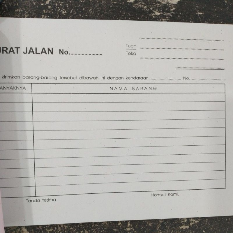 

Ay00! Buku surat jalan Rangkap 2 KNI
