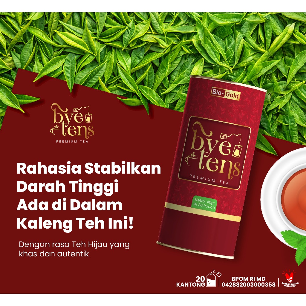 

Bye Tens - Premium Tea Teh Hijau Seledri Obat Untuk Tekanan Darah Tinggi Hipertensi Kolestrol BPOM