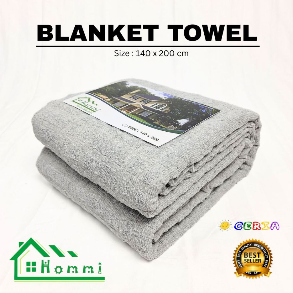 Selimut Handuk Dewasa Polos HOMMI 140x200 cm Pink