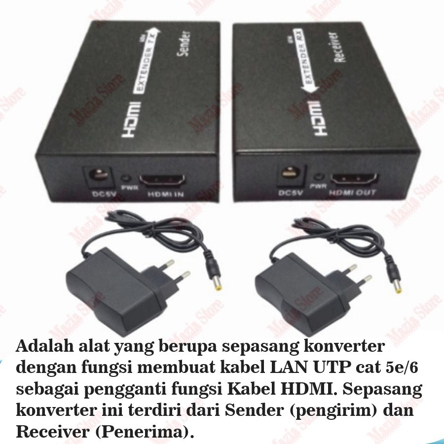 Extender HDMI 60 Meter Cat 5 Cat 5E Cat 6