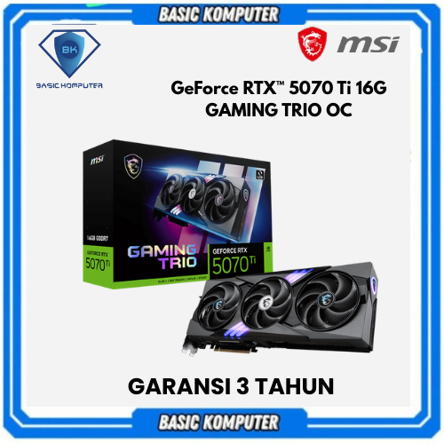 MSI GeFORCE RTX 5070 Ti 16G GAMING TRIO OC GDDR7 VGA / RTX5070Ti