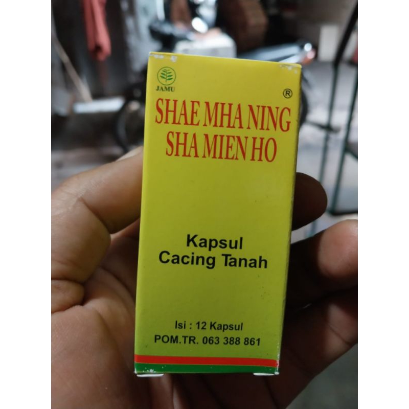 obat tipes cacing tanah sha mien ho isi 12 kapsul cacing tanah