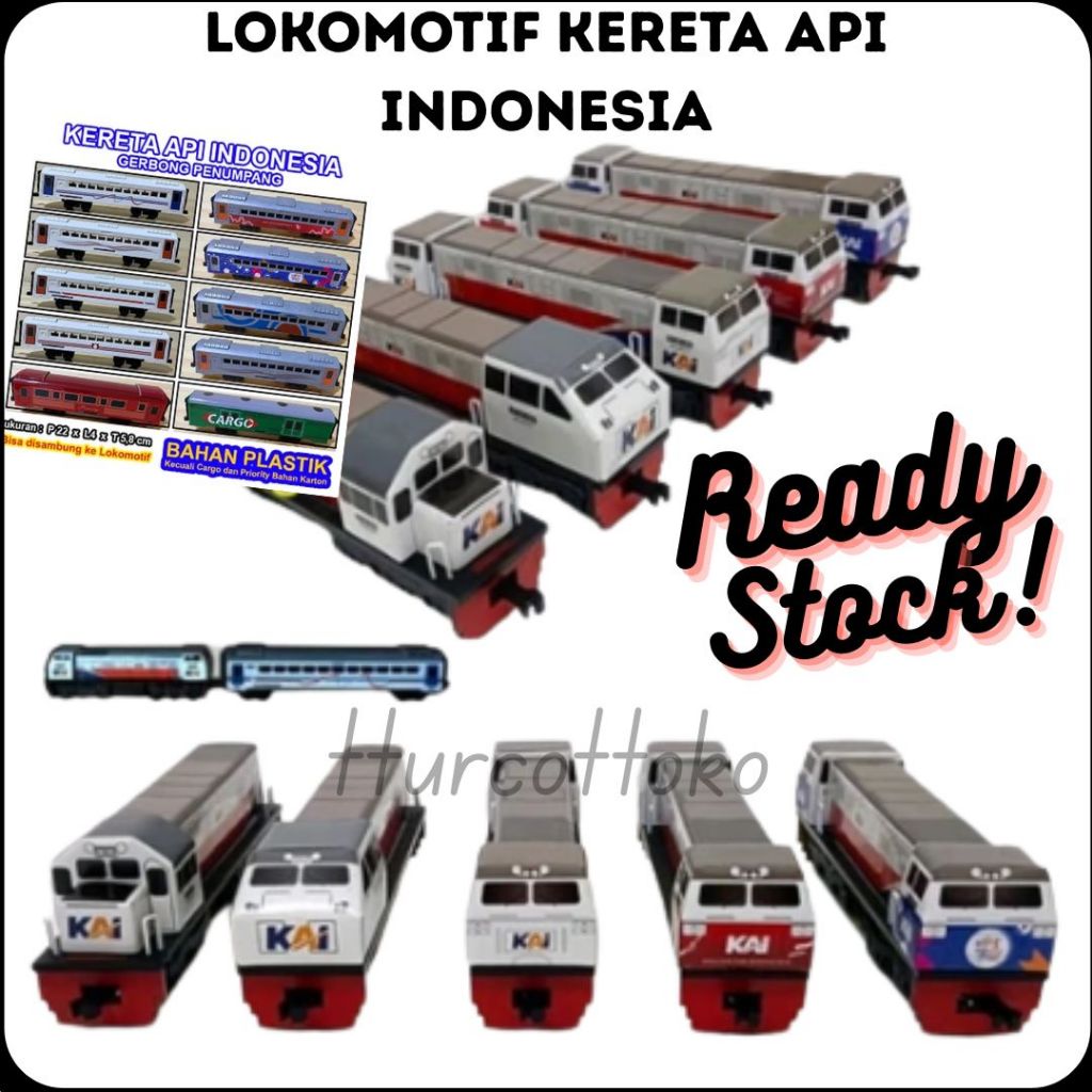 Mainan Anak Kereta Api Indonesia  Lokomotif Gerbong Kereta Api Mainan Edukasi Anak