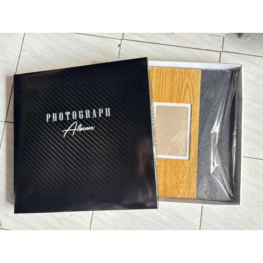 album magnetik Jumbo 10 Sheet Motif Kayu + box karton