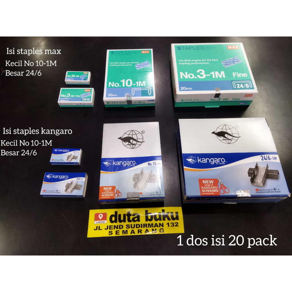 

Isi hekter / isi jepretan / necis / isi stapler / isi Staples kecil no 10