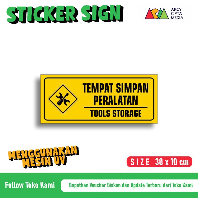 

Stiker Tempat Simpan Peralatan Storage