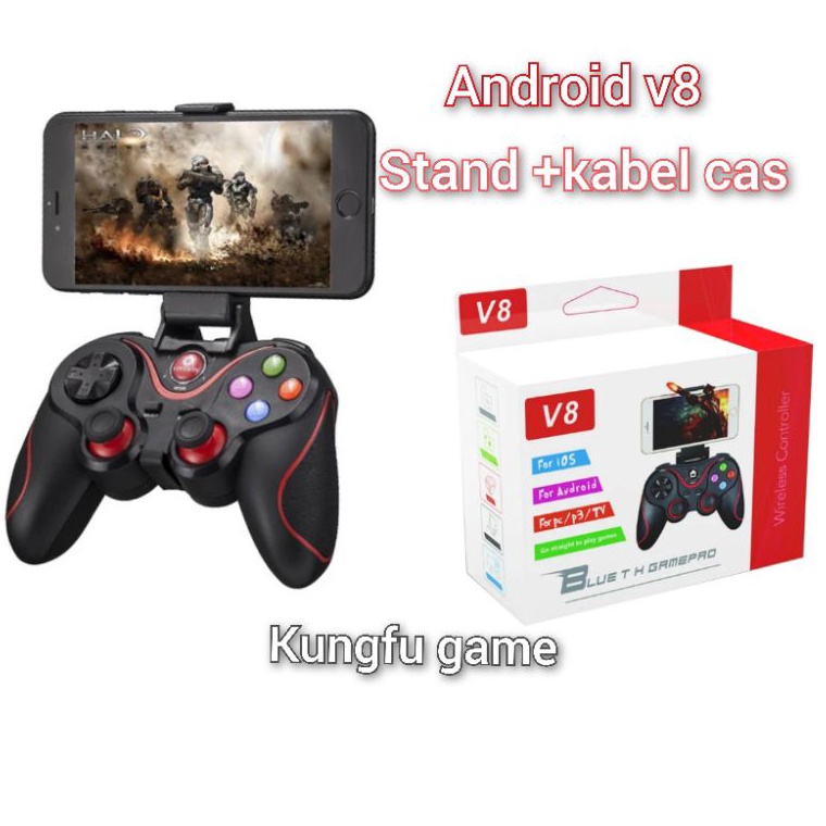 KODE H23R GAMEPAD ANDROID 24 G V8 HOLDER PC ANDROIDPS3 WIRELESS