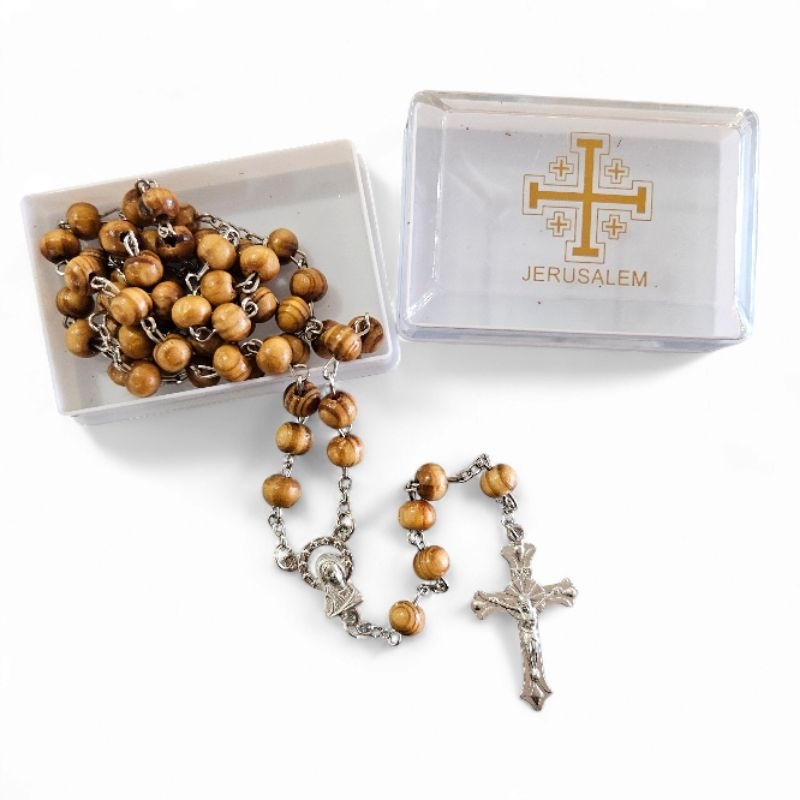 Rosario 8mm Kayu Jerusalem