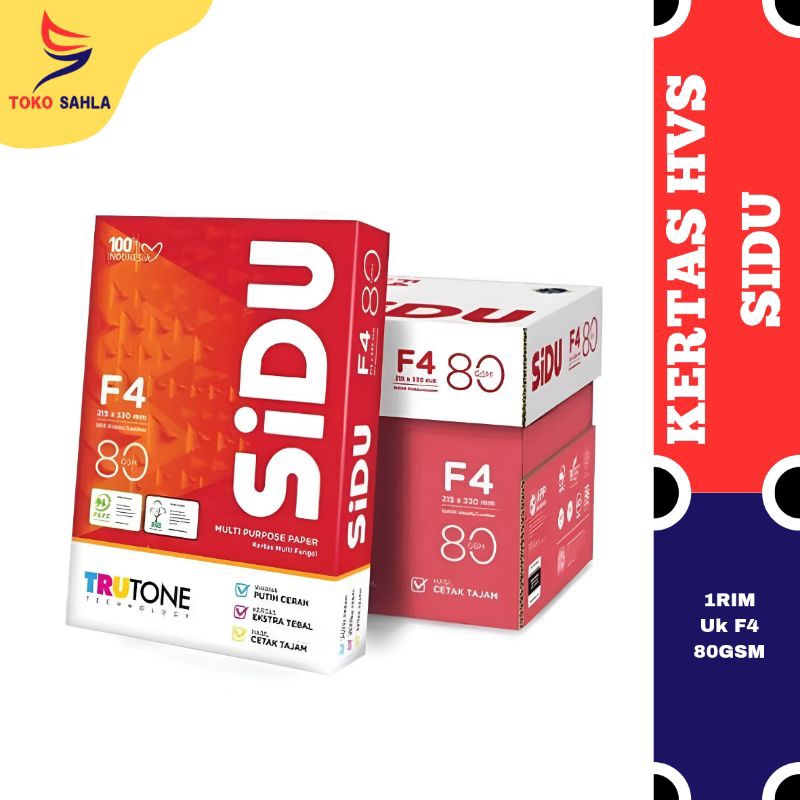 

Kertas HVS sidu F4 80gsm 1rim/500lembar murah berkualitas