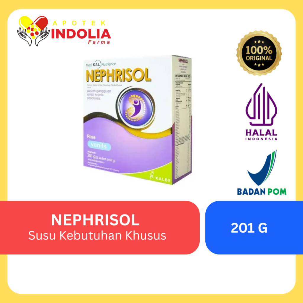 

Nephrisol Vanilla 201g Vanilla 201g Susu Khusus Pasien Ginjal Paradialisis
