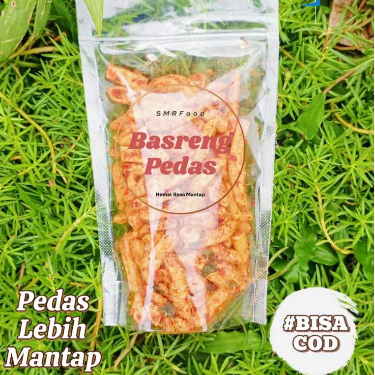 

Basreng Pedas Kriuk Gurih Nampol, Basreng Daun Jeruk Gurih Renyah | Cemilan Viral SMRFOOD 100gr