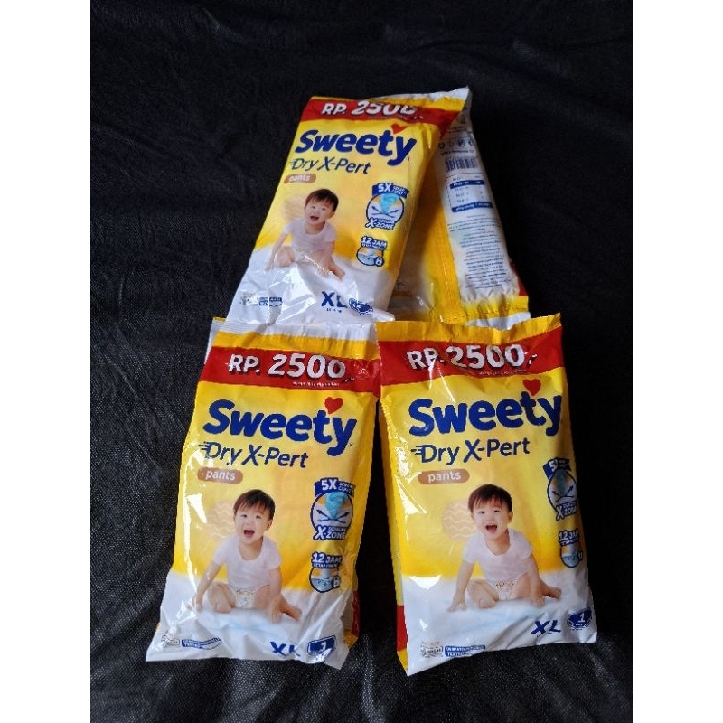 Sweety Dry X Pert S1 M1 L1 XL1 Renceng - Isi 6 sachet