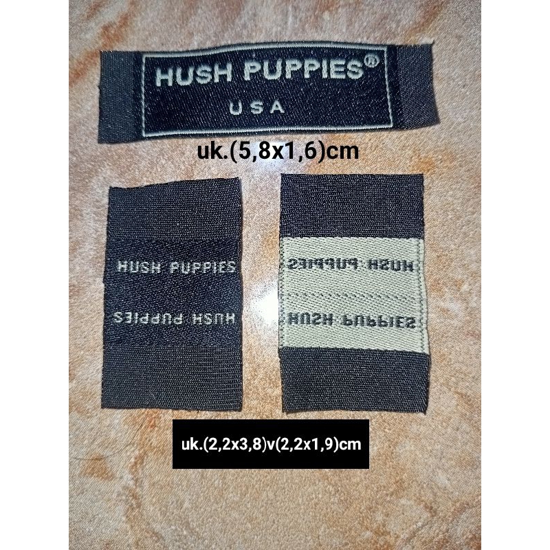 

label merek brand label (main) label tag hush puppies