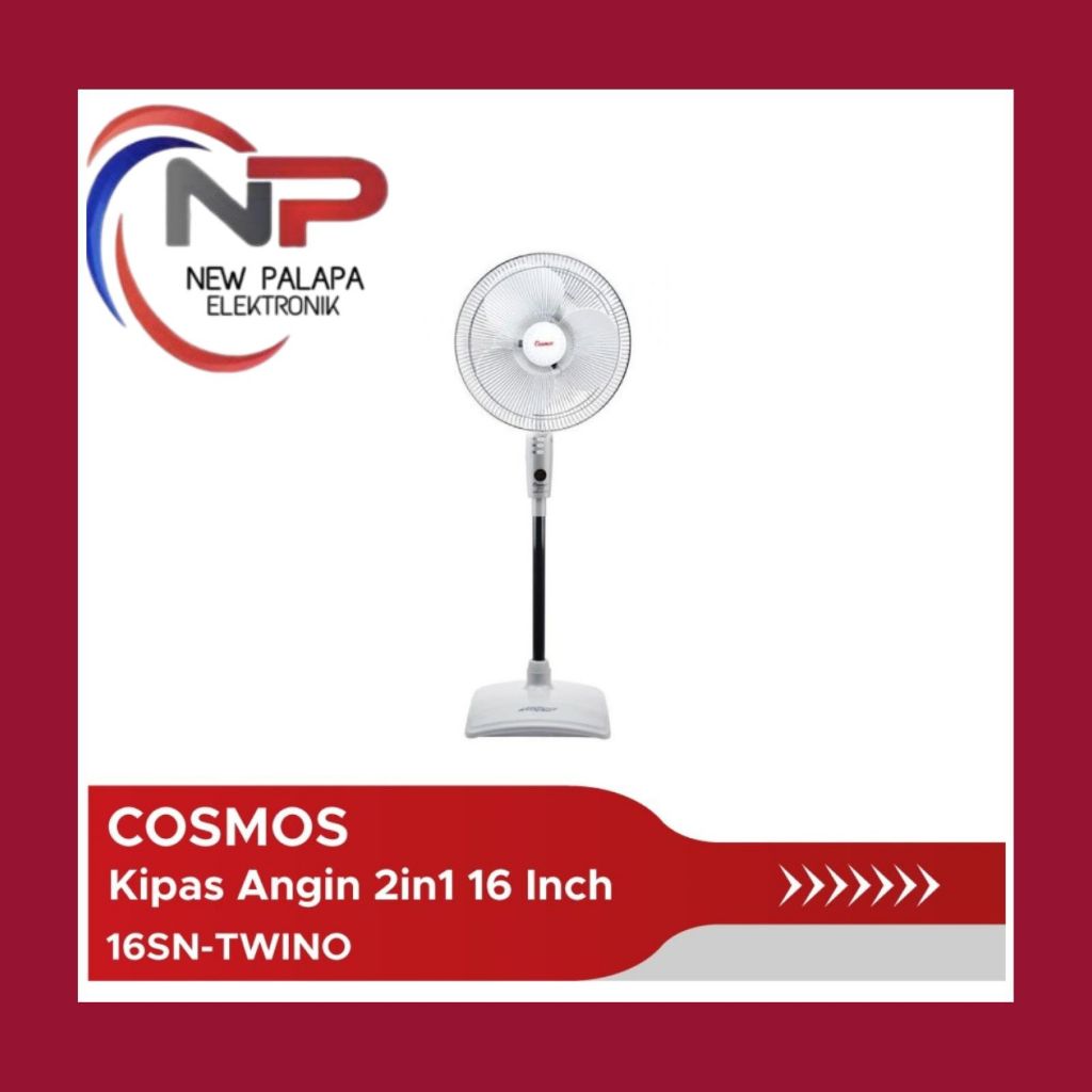 STAND FAN COSMOS 16INCH 2IN1 16SN/ KIPAS ANGIN COSMOS BERDIRI 2 FUNGSI/  COSMOS KIPAS ANGIN MEJA DAN