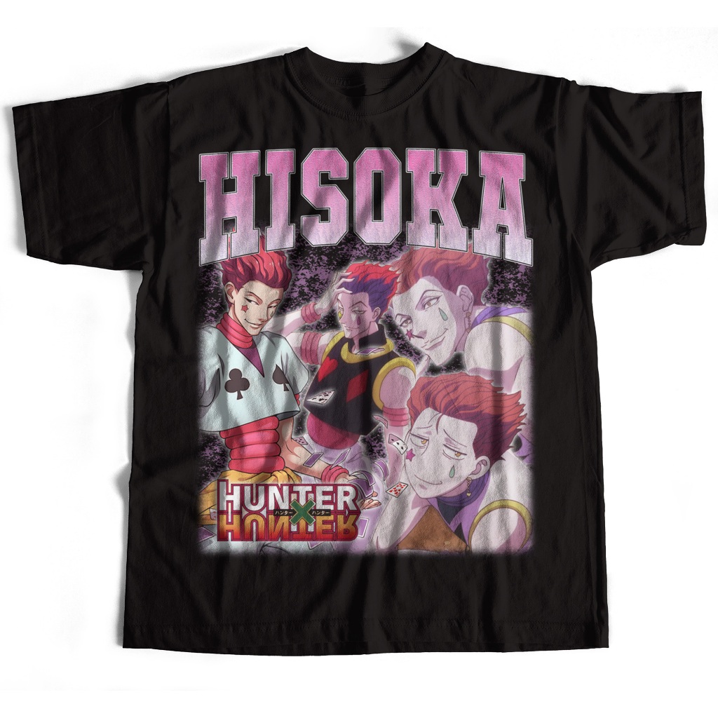 Hisoka Hunter X Hunter Shirt | Baju Anime HXH | Cosplay Gon Freecss | Keluarga Zoldyck | Foto Kurapi