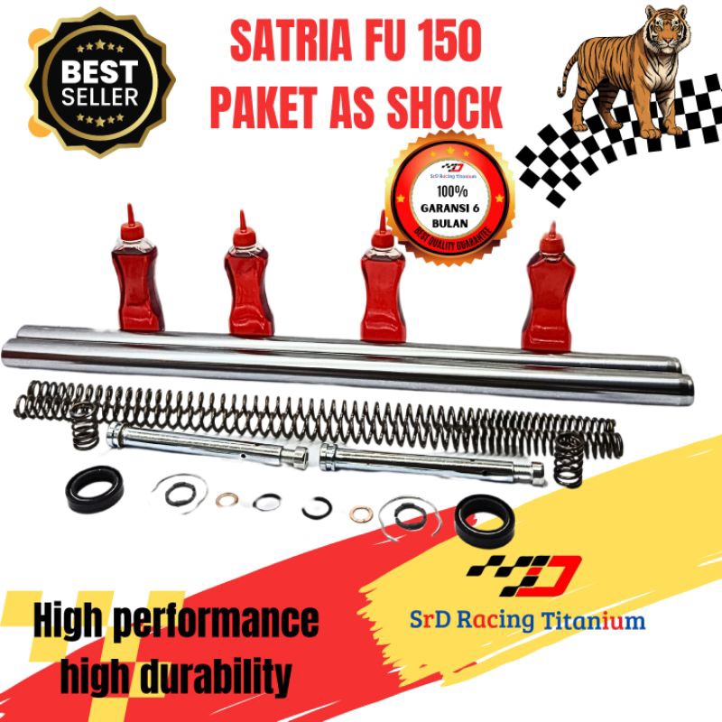 AS SHOCK DEPAN SATRIA FU 150 PLUS SEAL SHOCK DAN OLI SHOCK 4 KOTAK PER SHOCK SULING SHOCK