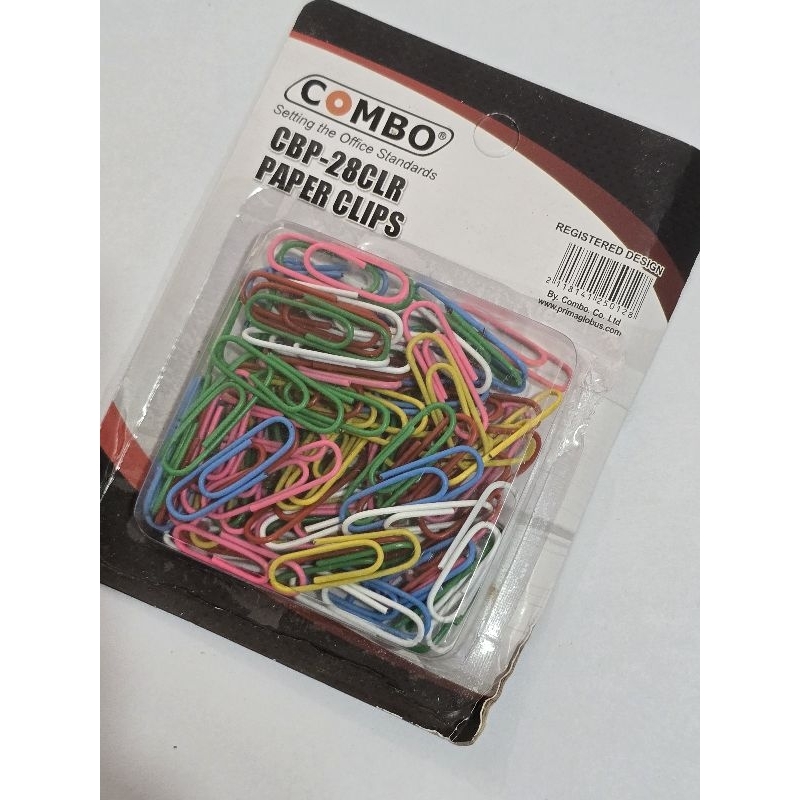 

PENJEPIT KERTAS WARNA / PAPER CLIP KECIL / Combo Trigonal Paper Clip No. 3 Colour Blister