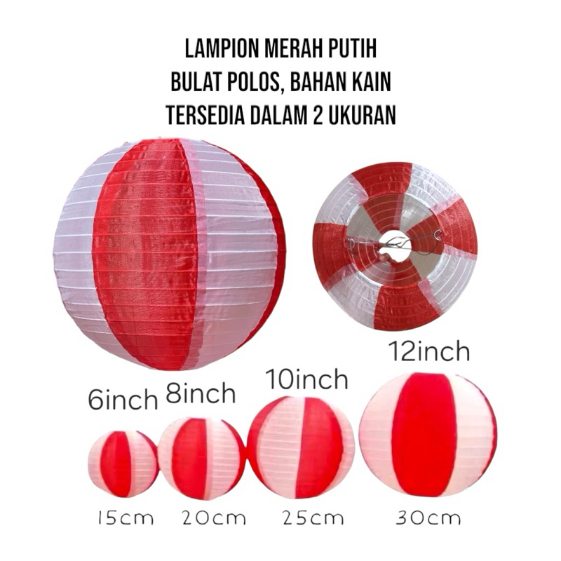 Lampion Merah Putih Kain / Dekorasi 17 agustus HUT Kemerdekaan / Lampion 17 Agustus