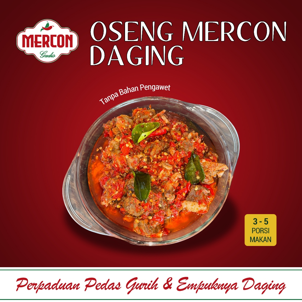 

Oseng Mercon Daging By Mercon Gadis - 250gr - Tanpa Bahan Pengawet